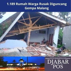 1.189 Rumah Warga Rusak Diguncang Gempa Malang
