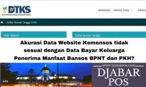 Akurasi Data Website Kemensos  tidak sesuai dengan Data Bayar Keluarga Penerima Manfaat Bansos BPNT dan PKH?