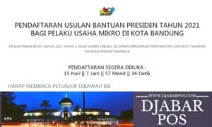 Lima Belas Hari Lagi, Pendaftaran Bantuan UMKM Kota Bandung 2021Dibuka