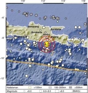 Gempa Berkekuatan Magnitudo 6,2 Guncang Blitar