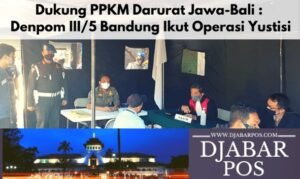 Dukung PPKM Darurat Jawa-Bali : Denpom III/5 Bandung Ikut Operasi Yustisi