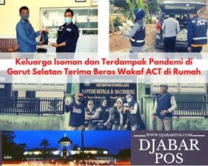 Keluarga Isoman dan Terdampak Pandemi di Garut Selatan Terima Beras Wakaf ACT di Rumah