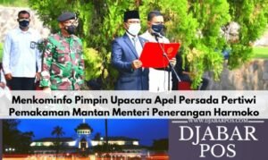 Menkominfo Pimpin Upacara Apel Persada Pertiwi Pemakaman Mantan Menteri Penerangan Harmoko