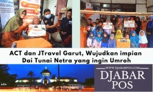 ACT dan JTravel Garut, Wujudkan Impian Da’i Tunai Netra yang ingin Umroh