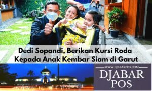 Dedi Sopandi Berikan Kursi Roda Kepada Anak Kembar Siam di Garut