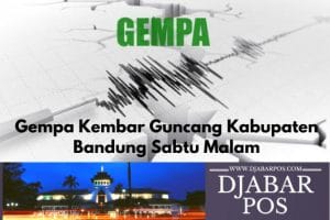 Gempa Kembar Guncang Kabupaten Bandung Sabtu Malam