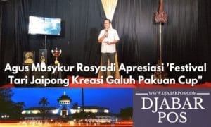 Agus Masykur Rosyadi Apresiasi ‘Festival Tari Jaipong Kreasi Galuh Pakuan Cup”