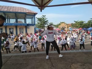 Senam Bersama Jelang Ramadhan di Sport Center Indramayu