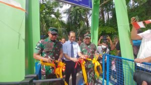 Kasdam III/Siliwangi Dampingi Wakasad, Resmikan Jembatan Gantung Simpay Asih Cijulang