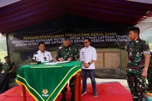 Perjanjian Kerja Sama Kodam III/Slw Dengan Perum Perhutani, Optimalkan Lahan Untuk Latihan Tempur Dan Ketahanan Pangan