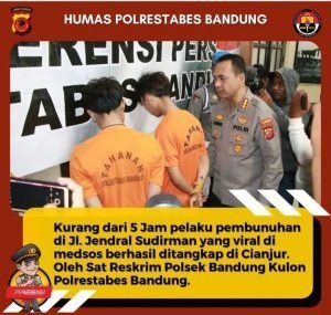 Polisi Ringkus Dua Pelaku Begal Tewaskan Dua Pria di Batas Kota Bandung