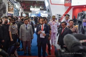 Presiden RI Mengapresiasi Produk Unggulan PT Pindad Pada Gelaran Indo Defence 2022
