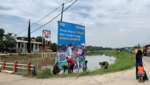 Ingatkan Masyarakat Tentang Pentingnya Citarum Bersih, Dansektor 17 Pasang Puluhan Baliho Di Titik Rawan