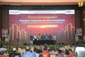 Sediakan Hunian Layak, Kementerian PUPR  Tandatangani Nota Kesepakatan dengan Penerima Bantuan Rusun