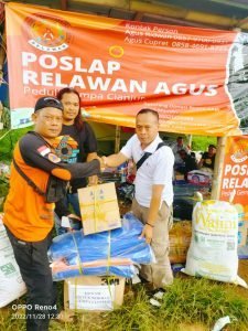 Komunitas Agus Agus Bersaudara Indonesia  Dirikan PosLap Bantuan Bencana di Cianjur