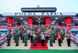 Panglima TNI dan Kepala Staf Resmikan Polda Papua Baru, Kapolri: Wujud Sinergitas Makin Kokoh