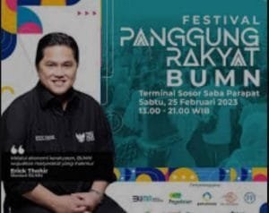 Erick Thohir Berbagi Kebahagian Bersama Masyarakat Parapat di Acara Festival Panggung Rakyat BUMN