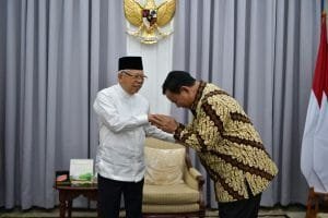 Silaturahmi Idulfitri Wapres dengan Menteri Pertahanan dan KSAD
