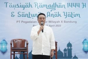 PT Pegadaian Kanwil X Bandung Adakan Tausyiah dan Santunan Anak Yatim