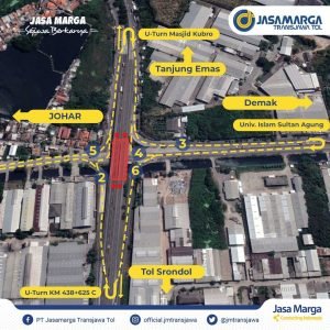 Pekerjaan Peninggian Jalan dan Jembatan Tol Kaligawe, PT JTT Dukung Simulasi Rekayasa Lalu Lintas Mulai 8 Juni 2023 Atas Diskresi Kepolisian