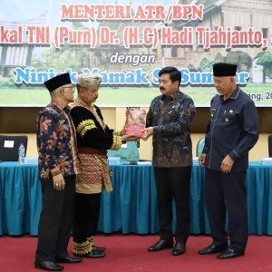 Menteri ATR/Kepala BPN Berharap Sumbar jadi Ikon Penyelesaian Masalah Tanah Ulayat