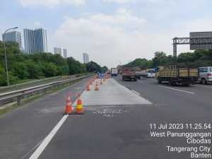 Tingkatkan Kualitas Dan Kenyamanan Di Jalan Tol, Jasa Marga Lakukan Pemeliharaan Perkerasan Pada Ruas Tol Jakarta-Tangerang