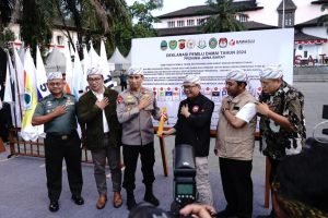 Napak Jagat Pasundan Bhayangkara Ngajaga Lembur dan Deklarasi Pemilu Damai Tahun 2024 Provinsi Jawa Barat