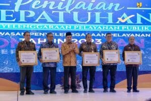 Pelayanan Publik Kementerian PUPR Raih Penghargaan Zona Hijau Ombudsman RI