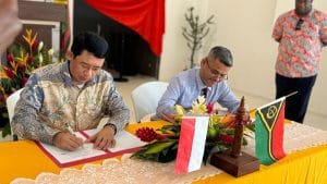 Kepala BNPB Serahkan Ruang VIP Bandara Port Vila kepada Pemerintah Vanuatu