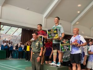 HUT ke-78 Kodam III/Slw, Pomdam III/Siliwangi Juara Turnamen Bulu Tangkis