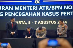 Wujudkan Perjanjian Kerja Sama Kementerian ATR/BPN-Polri, Menteri AHY & Kapolri Sepakat Cegah Masyarakat Jadi Korban Konflik Pertanahan