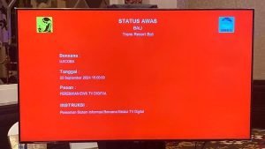 Resmi! Peringatan Bencana Bakal Tayang di Siaran TV Digital