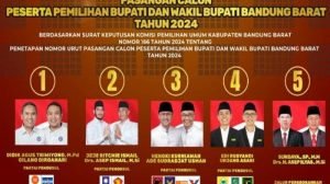 Real Count KPU Pilkada Bandung Barat 2024, Ini Suara Jeje, Hengki Kurniawan dan Gilang Dirga