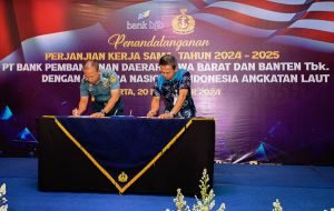 Perkuat Sinergitas, bank bjb Tandatangani PKS Penggunaan Produk dan Jasa Layanan Perbankan dengan TNI Angkatan Laut