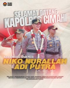 Serah Terima Jabatan Kapolres Cimahi, AKBP Niko Nurallah Gantikan AKBP Tri Suhartanto