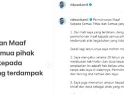 Ridwan Kamil Akhirnya Angkat Bicara Lewat Medsos, Unggah Permohonan Maaf Terbuka