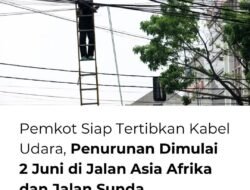 Bandung Mulai Turunkan Kabel Udara Ke Bawah Tanah