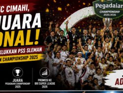 Dulu PSKC Cimahi, Kini Juara Nasional! Garudayaksa FC Taklukkan PSS Sleman di Final Pegadaian Championship 2025
