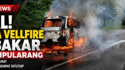 Viral! Toyota Vellfire Rp2 Miliar Terbakar di Tol Cipularang
