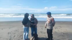 Patroli Pantai Cemara, Polisi Ingatkan Gelombang Tinggi