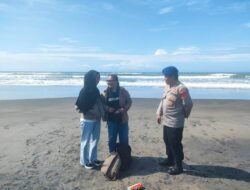Patroli Pantai Cemara, Polisi Ingatkan Gelombang Tinggi