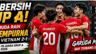 Sapu Bersih Grup A! Garuda Muda Raih 9 Poin Sempurna Usai Tekuk Vietnam