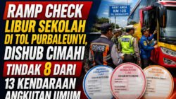 Ramp Check Libur Sekolah di Tol Purbaleunyi, Dishub Cimahi Tindak 8 dari 13 Kendaraan Angkutan Umum