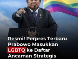 Resmi, Perpres Prabowo Masukkan Isu LGBTQ ke Daftar Ancaman Ketahanan Negara 2025-2029