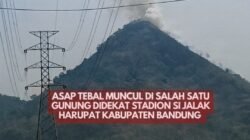 Asap Tebal Muncul Didekat Stadion Si Jalak Harupat Bandung  