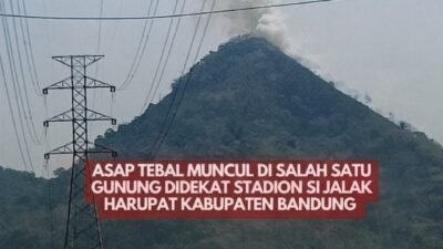 Asap Tebal Muncul Didekat Stadion Si Jalak Harupat Bandung  
