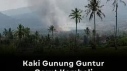 Kebakaran Lagi di Kaki Gunung Guntur, Asap Tebal Membumbung Tinggi
