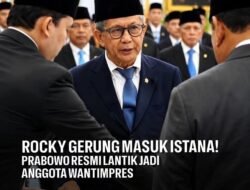 GEGER! Rocky Gerung Resmi Masuk Istana Dilantik Jadi Wantimpres Prabowo