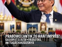 RESMI! Prabowo Lantik 26 Wantimpres, Gaji Rp17,5 Juta + Fasilitas